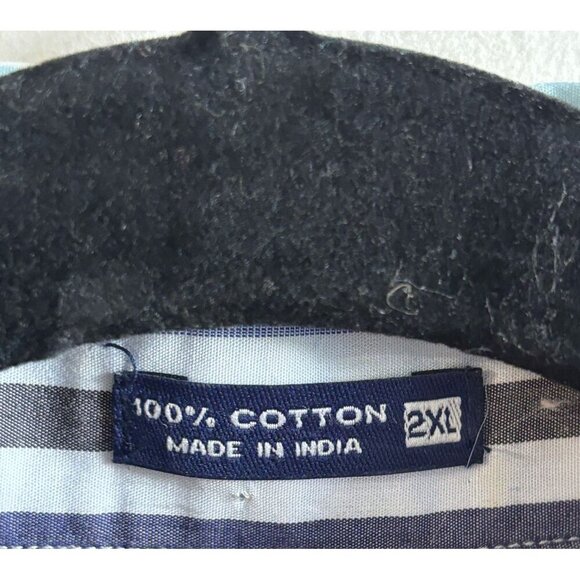 Robert Graham Mens Long Sleeve Chevron Striped French Cuff Dress Shirt Size 2XL - Picture 9 of 9